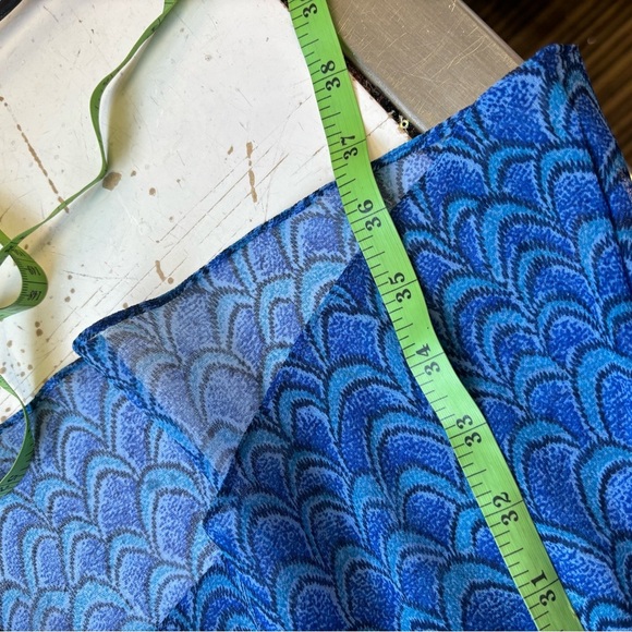 Blue Chiffon Print 2 Piece Set SKU 6002 - Picture 11 of 17